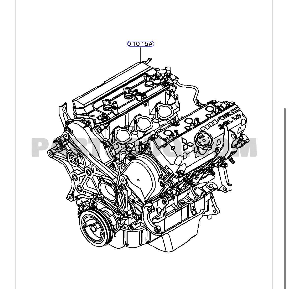 Engine moteur V6 Mitsubishi Pajero 6g75 1000C814