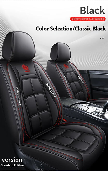 Housse de siège auto /Customized Luxury PU Leather Seat Cover Car Factory Directly Sales 5pcs Car Seat Cover