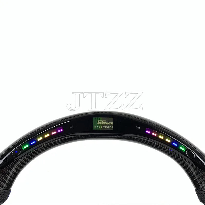 For Infiniti FX30 FX35 FX37 FX50 QX70 2009 2010 2011 2012 LED Display Carbon Fiber Steering Wheel Automotive Interior