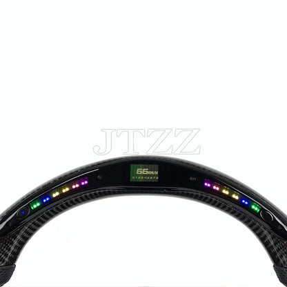 For Infiniti FX30 FX35 FX37 FX50 QX70 2009 2010 2011 2012 LED Display Carbon Fiber Steering Wheel Automotive Interior