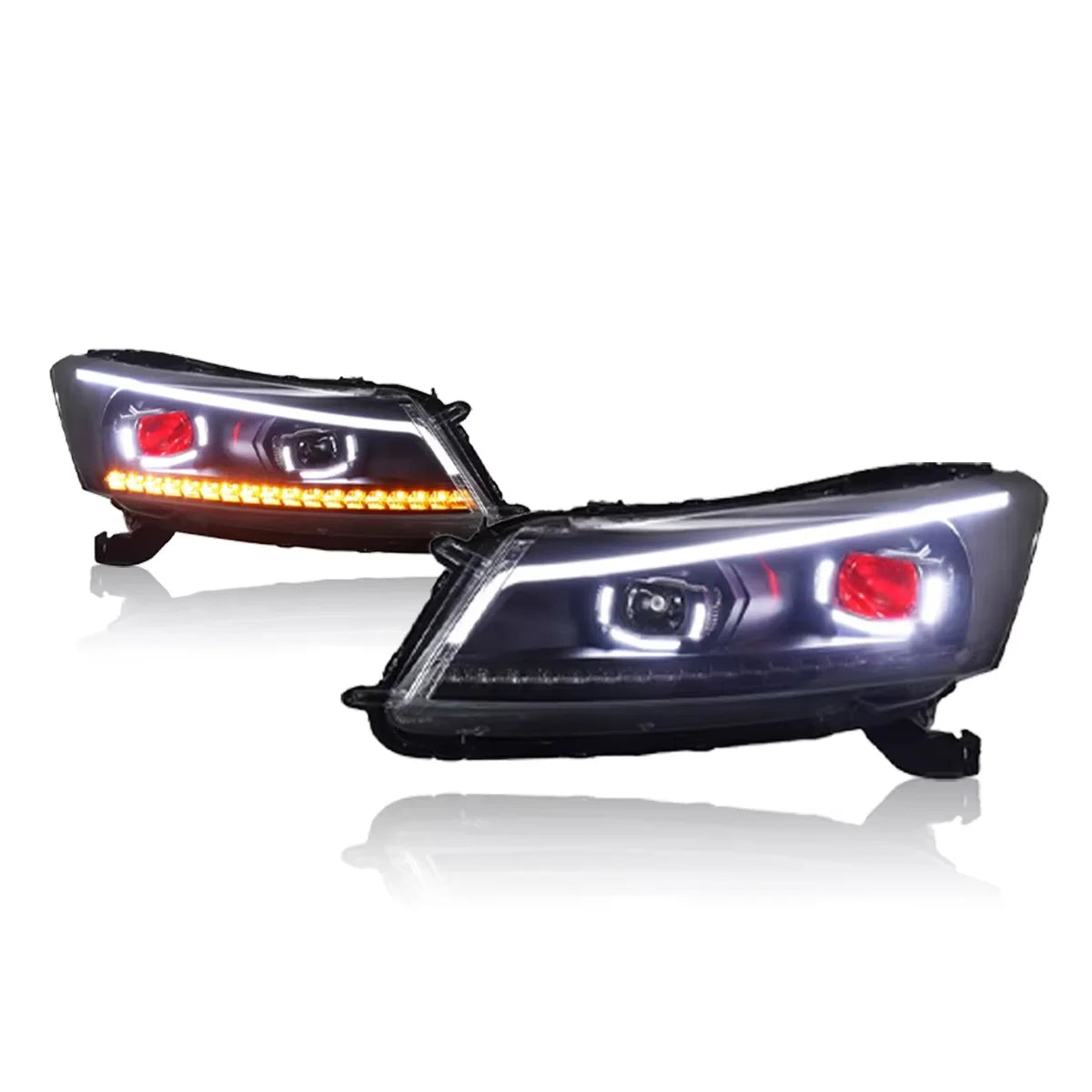 Phare avant Auto Accessories Full LED Head Lamps for Honda Accord 8th Gen 2008-2013 Headlights Assembly Sequential Turn Signal