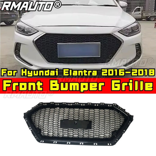 For Hyundai Elantra 2016-2018 Exterior Part Front Racing Upper Grille Racing Grills Car Front Bumper Racing Grille Exterior Part