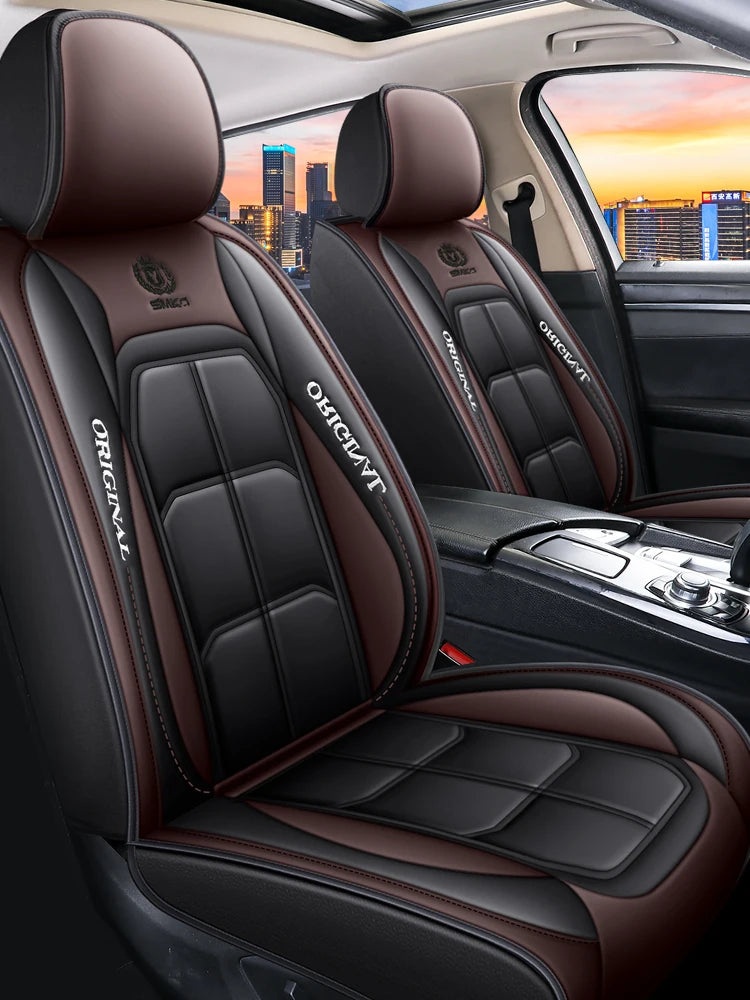 Housse de siège auto /Customized Luxury PU Leather Seat Cover Car Factory Directly Sales 5pcs Car Seat Cover