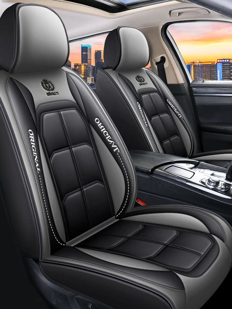 Housse de siège auto /Customized Luxury PU Leather Seat Cover Car Factory Directly Sales 5pcs Car Seat Cover
