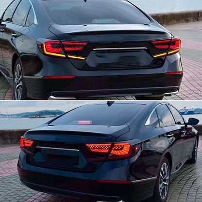 Feux arrières HCMOTIONZ LED Taillights Assembly 2018-2022 for Honda Accord DRL Start up Animation Lighting System New Condition Car Rear Lamps