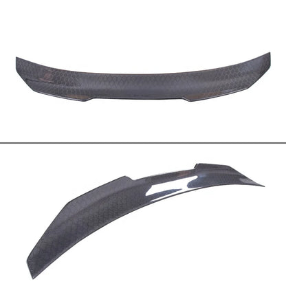 DGRCCS AUDI A4 B8 Sedan PSM Style Honeycomb Carbon Fiber Polished Finish UV Clear Paint Rear Spoiler Rear Bumper 2007-2011 NOT