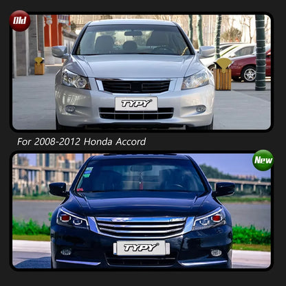 Phare avant Auto Accessories Full LED Head Lamps for Honda Accord 8th Gen 2008-2013 Headlights Assembly Sequential Turn Signal