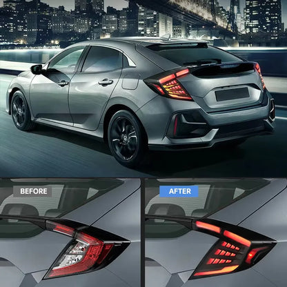 Feux arrières Car Lights LED Taillights Assembly Rear Tail Lamps DRL Sequential Tun Signal for 10th Gen Honda Civic Hatchback/Type R 2018-2022