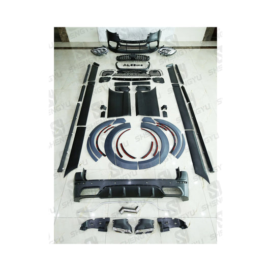 Car Body Kit for Benz Sprinter Change to AMG Long Style Bumper Grille Side Skirts Rear Diffuser Exhaust Pipes