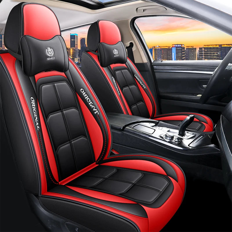 Housse de siège auto /Customized Luxury PU Leather Seat Cover Car Factory Directly Sales 5pcs Car Seat Cover