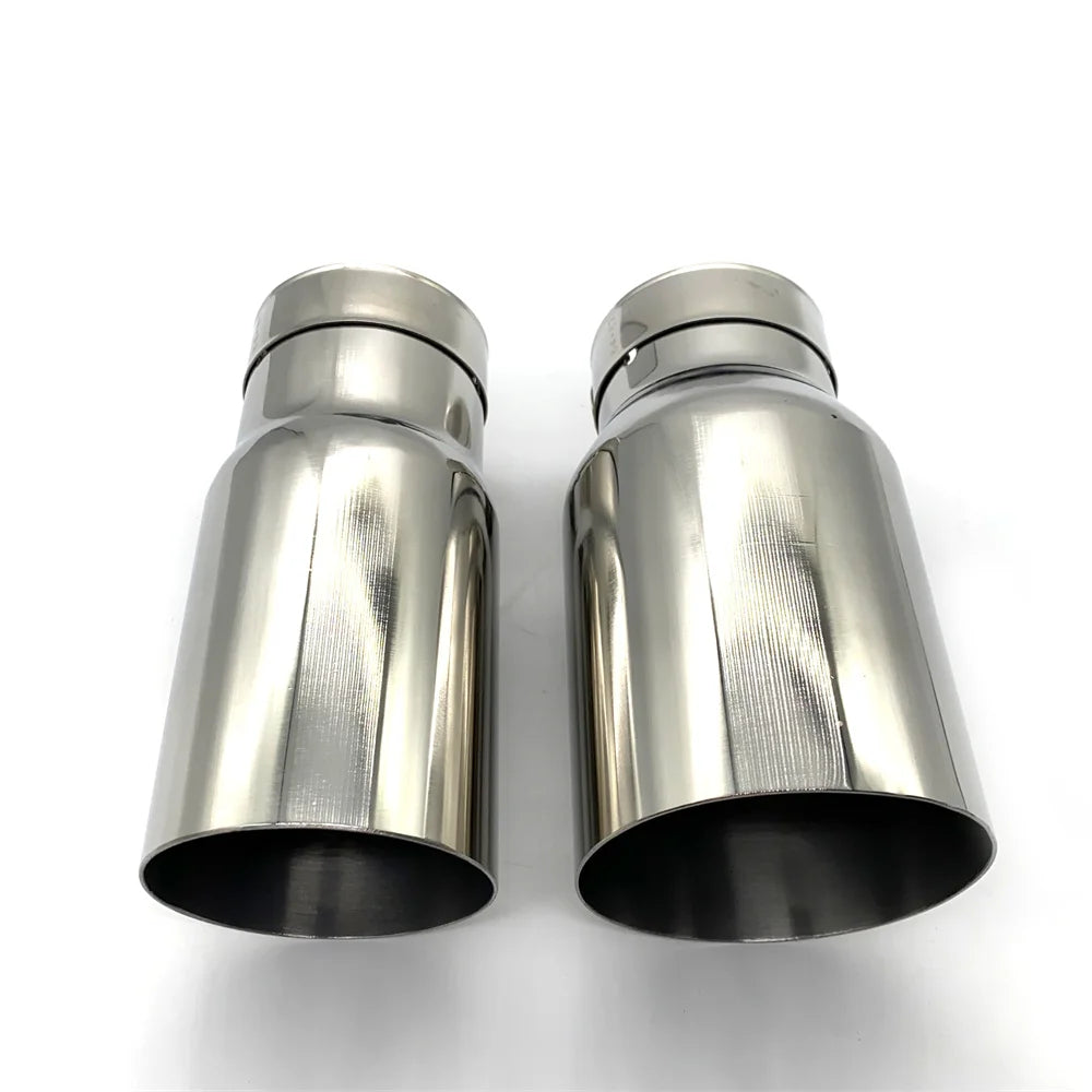 1PCS 304 Stainless Steel Exhaust Racing Universal Exhaust System End Pipe Car Muffler Tailpipe Single Straight Car Exhaust Tips