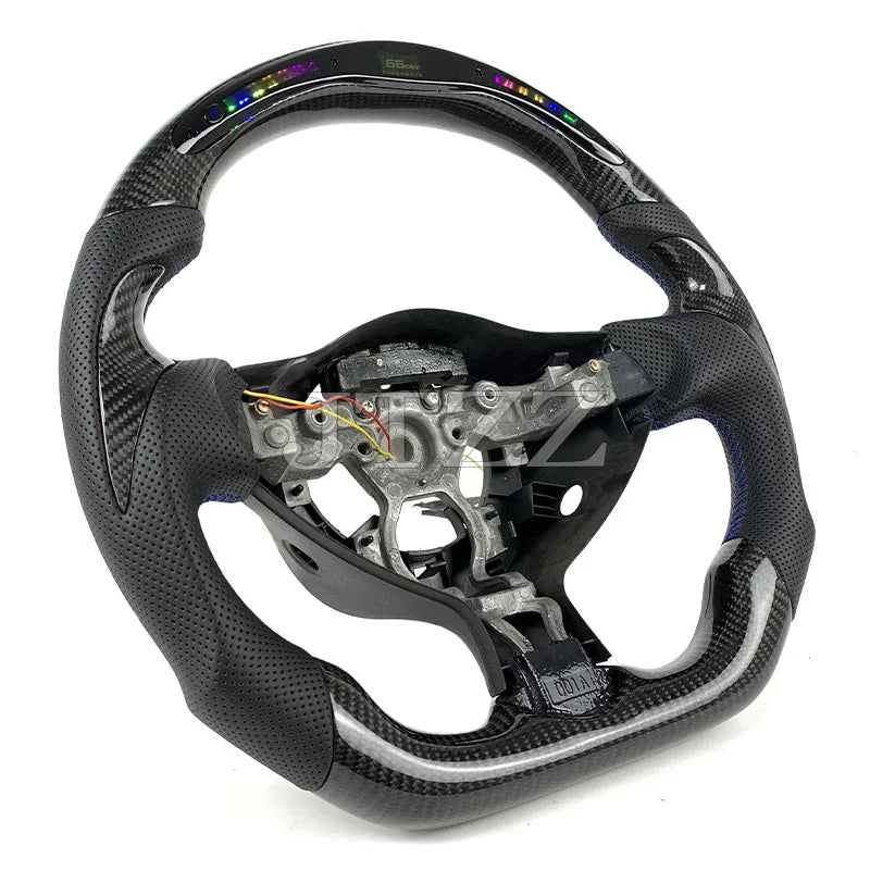 For Infiniti FX30 FX35 FX37 FX50 QX70 2009 2010 2011 2012 LED Display Carbon Fiber Steering Wheel Automotive Interior