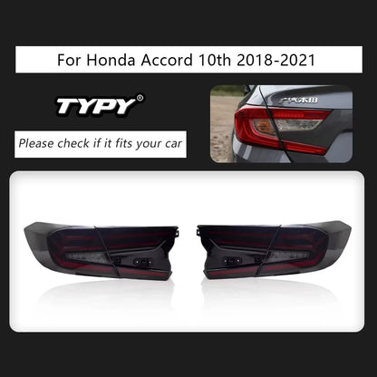 Feux arrières TYPY Car Light for Honda Accord 10th RGB 2018-2021 Taillight LED Projetor Tail Lamp Daytime Running Light Automotive Accessories