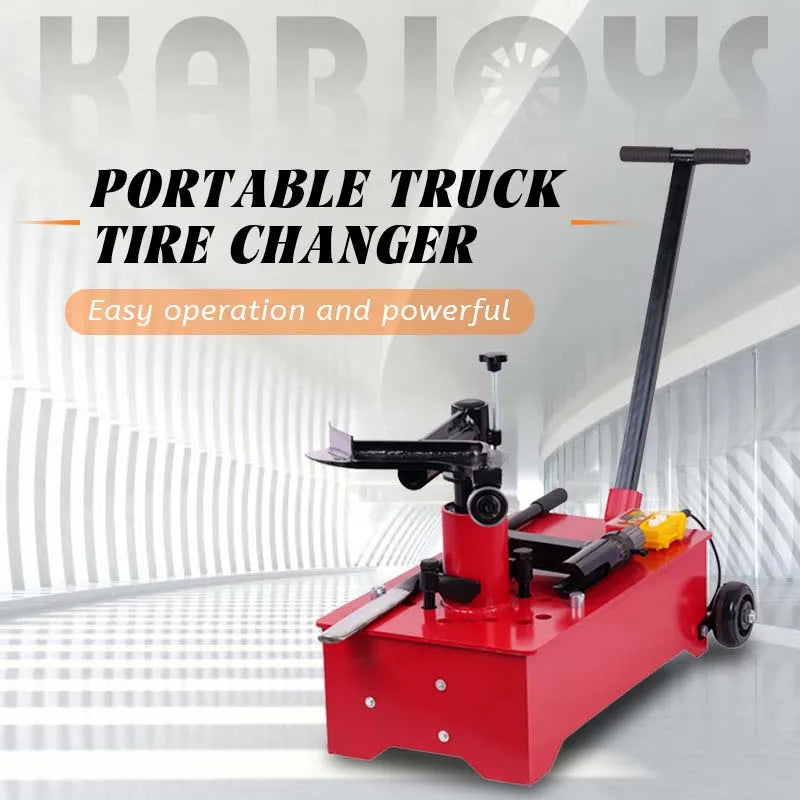 Karjoys Electric Truck Tire Changer Removal 22.5 Truck Tire Mounting Manual Portable Tire Changer for Truck