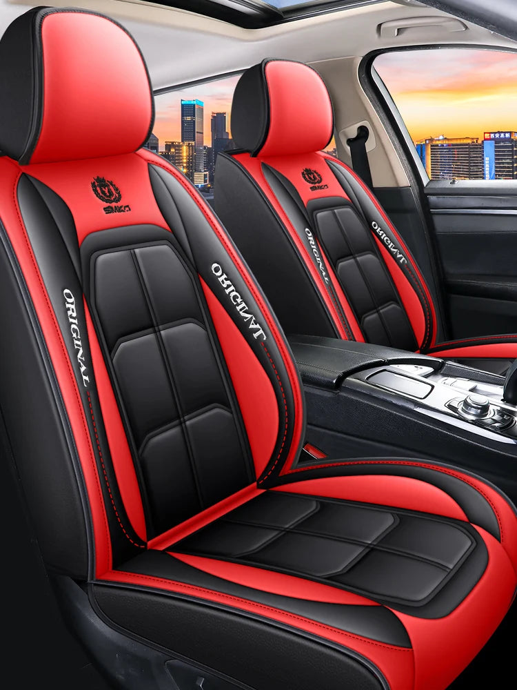 Housse de siège auto /Customized Luxury PU Leather Seat Cover Car Factory Directly Sales 5pcs Car Seat Cover