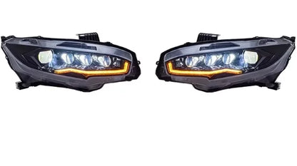 Phare avant  Car LED Light Headlight Assembly for Honda Civic 10th Gen Hatchback DRL Dynamic Rotation Sequential Turn Signal 2016-2021