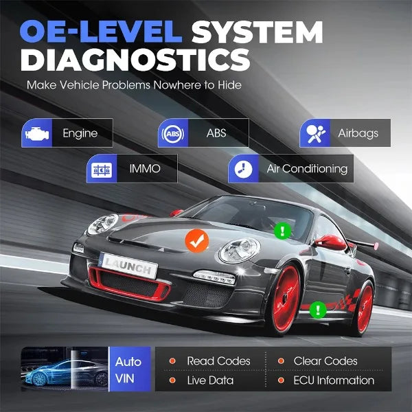 2024 LAUNCH X431 CRP919X BT OBD2 Automotive Diagnostic Tools CANFD/DOIP OE-Level Full System Crp919xbt Diagnosis Car Scanner