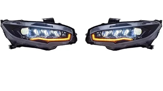 Phare avant  Car LED Light Headlight Assembly for Honda Civic 10th Gen Hatchback DRL Dynamic Rotation Sequential Turn Signal 2016-2021