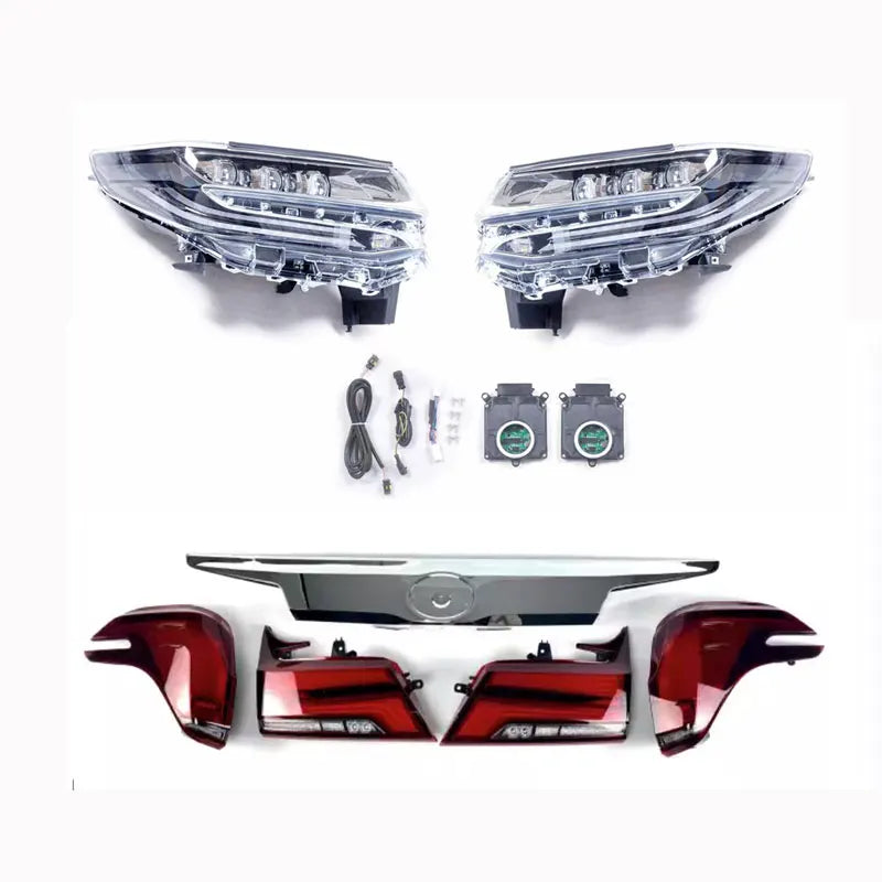 Alphard 2008-2014 Car Body Kits 2018 Upgrade 1:1 Front Rear Lip Tail Head Lights New Bumper for Series 35 Alphard 20 Series