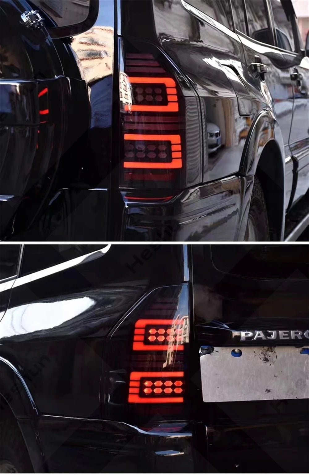 Auto Accessories for Mitsubishi Pajero V73 2009-2022 LED Tail Lamp with ABS Modified Lights for Rear Back Turn Signals