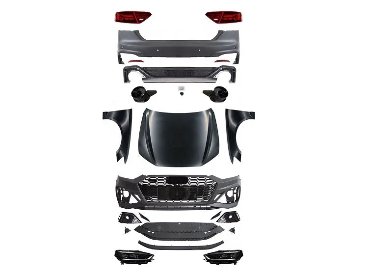 2021 RS5 Style Bodykit for A5 Sportback Coupe Modification 2017 2018 2019 PP Material B9 A5 Old to New Taillamp RS5 Front Bumper