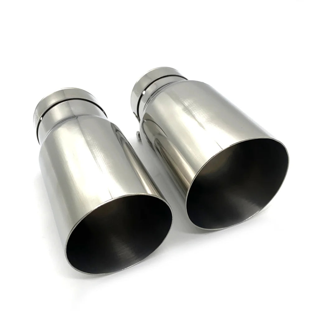 1PCS 304 Stainless Steel Exhaust Racing Universal Exhaust System End Pipe Car Muffler Tailpipe Single Straight Car Exhaust Tips