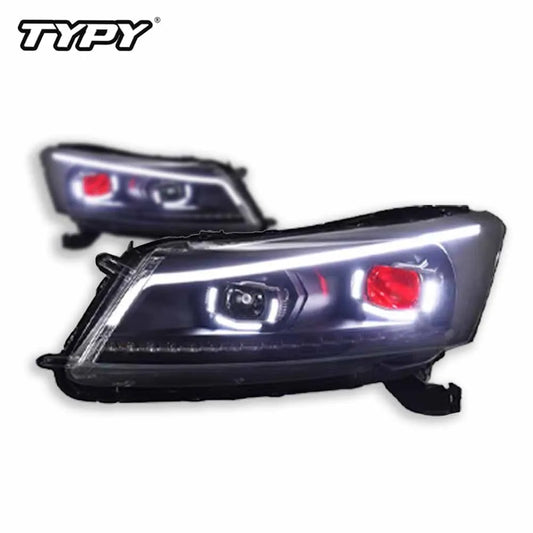 Phare avant Auto Accessories Full LED Head Lamps for Honda Accord 8th Gen 2008-2013 Headlights Assembly Sequential Turn Signal