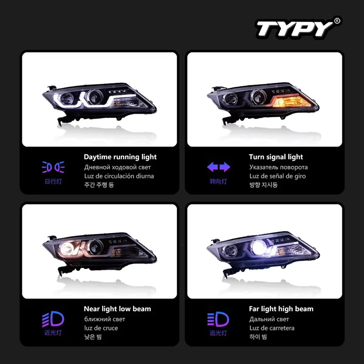 Phare New LED Headlight Upgrade Modified Full Head Lamp for Honda CITY 2015-2019 Turn Signals Daytime Running Lights