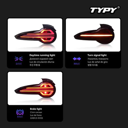 Feux arrières TYPY New Upgrade Modified Full Tail Lamp Assembly Car Accessories for Mazda MX5 2015-2022 Dynamic Turn Signal Brake Taillight