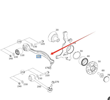 Suspension OE 2043308411 Front Control Arm Ball Joint Tie Rod Swing Link Steering Rubber Sleeve for Mercedes-Benz W204 Four Wheel Drive