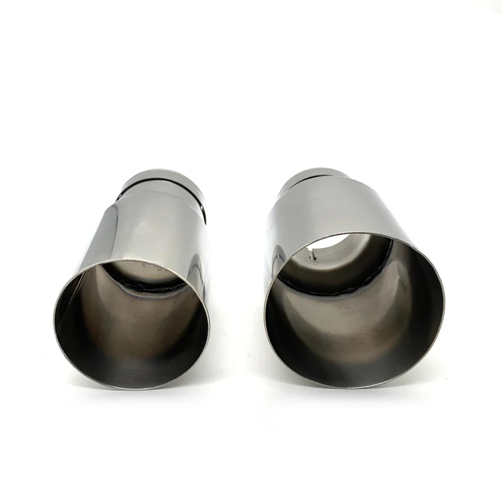1PCS 304 Stainless Steel Exhaust Racing Universal Exhaust System End Pipe Car Muffler Tailpipe Single Straight Car Exhaust Tips
