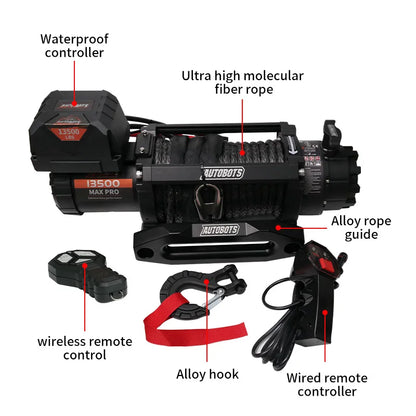 Electric Wireless Remote Control Winch Large Winch 12000lbs Heavy Duty Winch