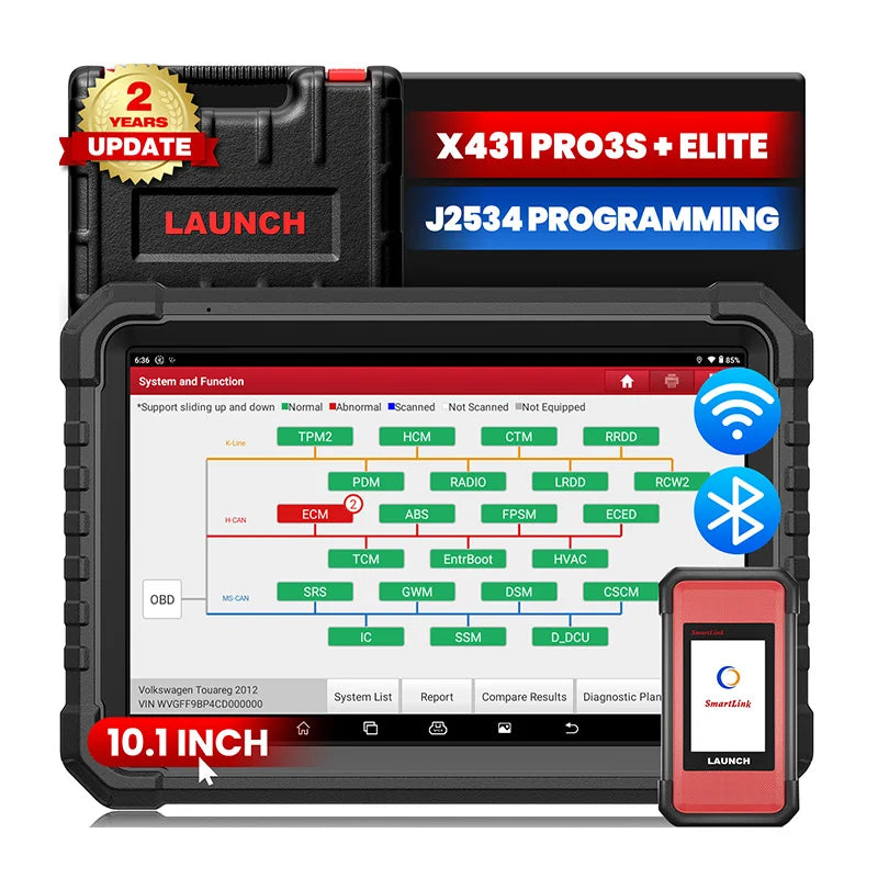 LAUNCH X431 PRO3S+ Elite 2026 All-in-One Bidirectional Scan Tool With J2534 Programming Auto Diagnostic Machine 2 Years Free