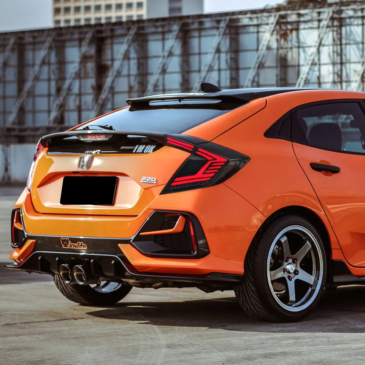 Feu arrière Auto Accessories LED Lights Rear Tail Lamps for Honda Civic Hatchback 10th Gen 2020 2021 Tail Light Assembly Dynamic Turn Signal