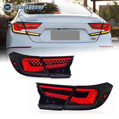Feux arrières HCMOTIONZ LED Taillights Assembly 2018-2022 for Honda Accord DRL Start up Animation Lighting System New Condition Car Rear Lamps
