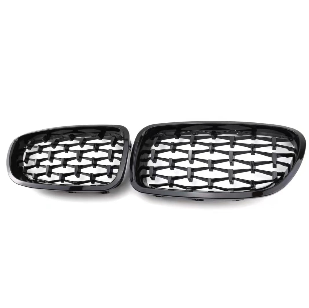 Calandre New High Quality ABS Plastic Front Grilles 2010-2017 for 5 F10 Full Black/Black Frame Chrome Diamond Point/Diamond Chrome