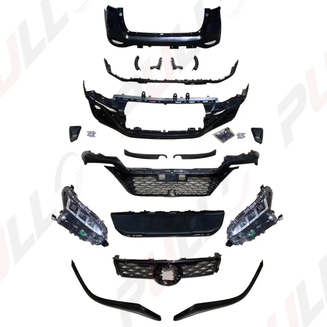 Car Accessories for Fortuner 2014-2020 Upgrade to 2021 Grille kit Carosserie Headlights Taillights Front and Rear Bumper