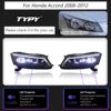 Phare avant Auto Accessories Full LED Head Lamps for Honda Accord 8th Gen 2008-2013 Headlights Assembly Sequential Turn Signal