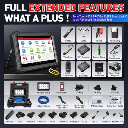 LAUNCH X431 PRO3S+ Elite 2026 All-in-One Bidirectional Scan Tool With J2534 Programming Auto Diagnostic Machine 2 Years Free