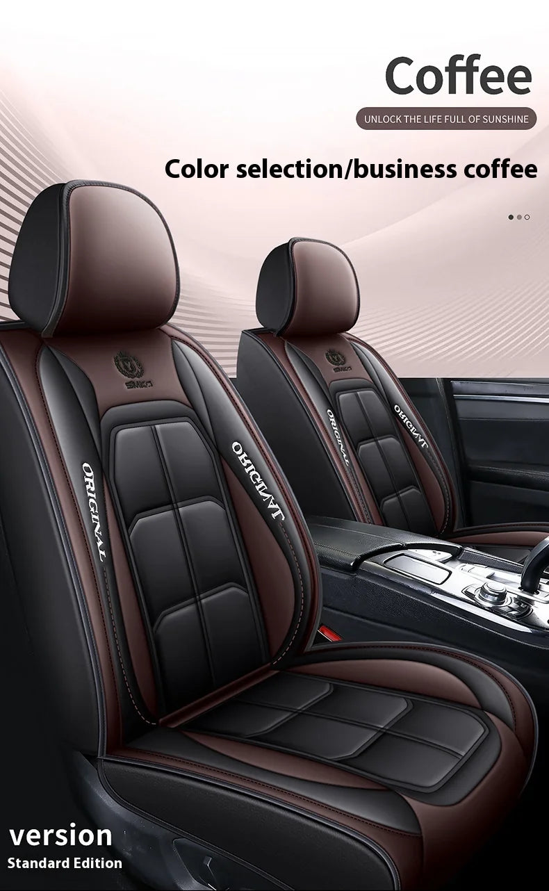Housse de siège auto /Customized Luxury PU Leather Seat Cover Car Factory Directly Sales 5pcs Car Seat Cover