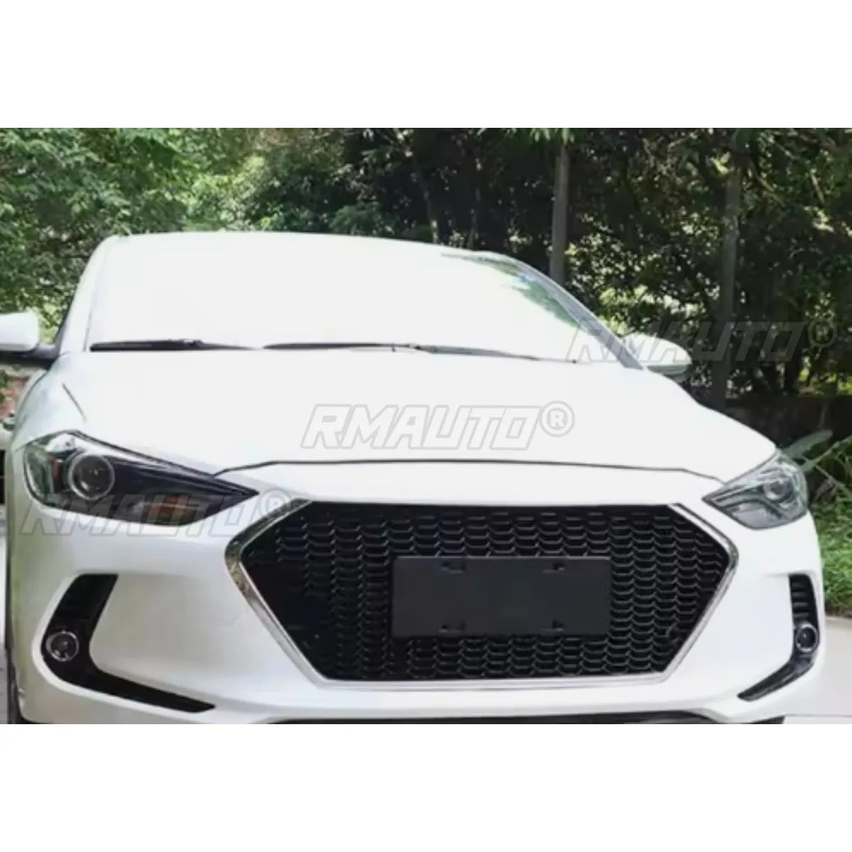 For Hyundai Elantra 2016-2018 Exterior Part Front Racing Upper Grille Racing Grills Car Front Bumper Racing Grille Exterior Part