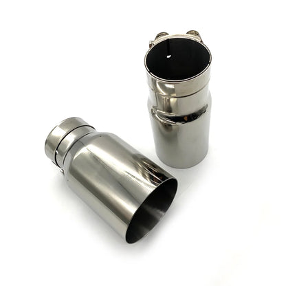 1PCS 304 Stainless Steel Exhaust Racing Universal Exhaust System End Pipe Car Muffler Tailpipe Single Straight Car Exhaust Tips