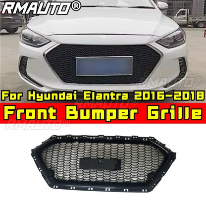 For Hyundai Elantra 2016-2018 Exterior Part Front Racing Upper Grille Racing Grills Car Front Bumper Racing Grille Exterior Part