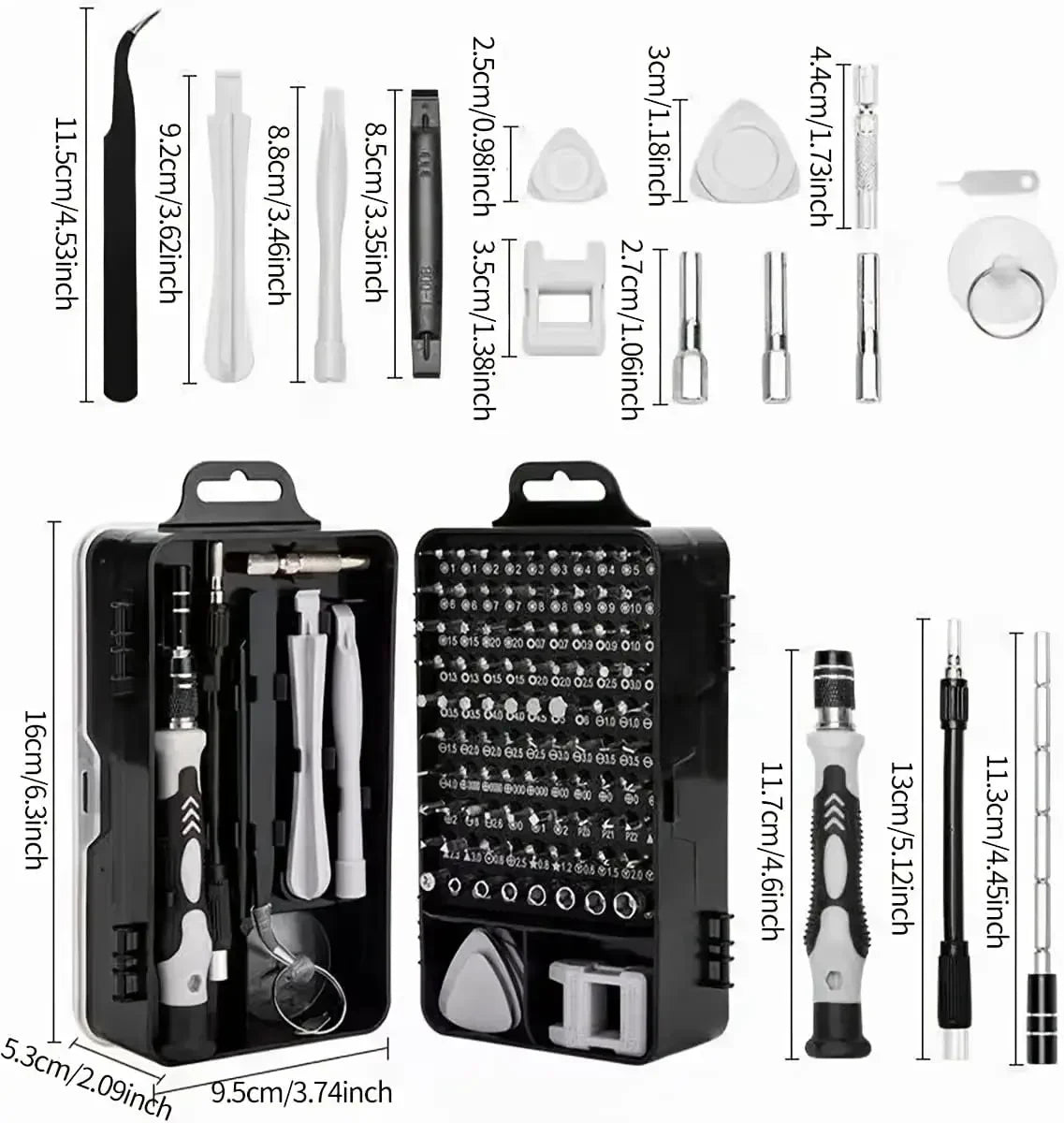 115 in 1 Screwdriver Set with Strong Magnetic High Hardness Multifunctional, and Versatile Disassembly Tools Special-shaped