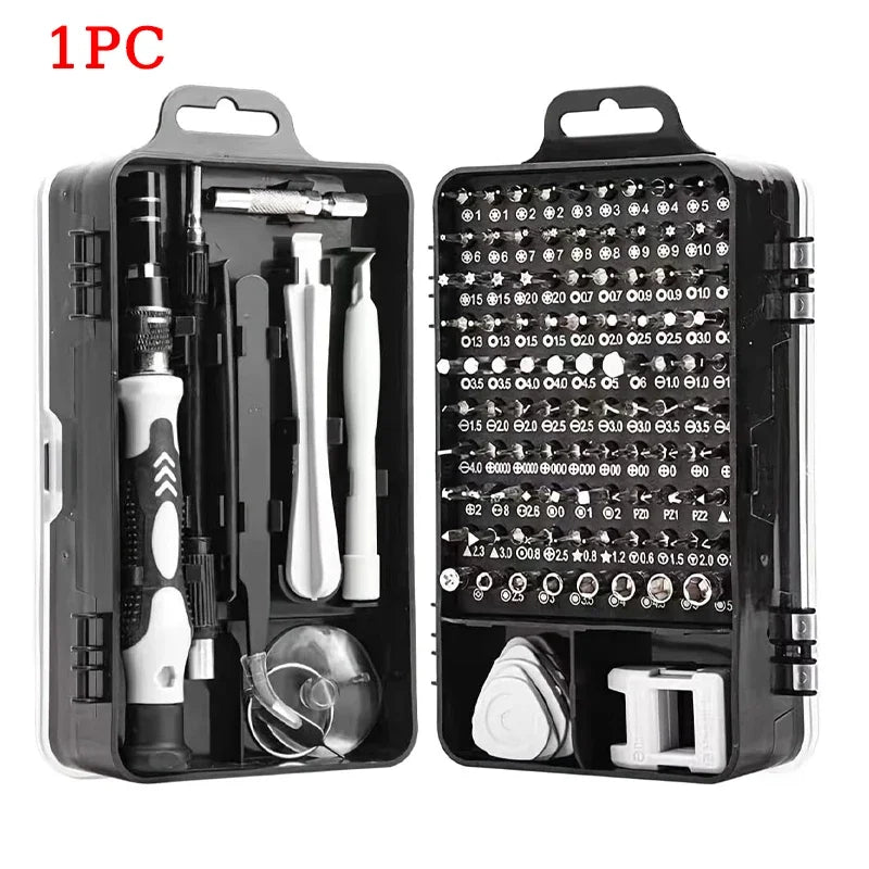 115 in 1 Screwdriver Set with Strong Magnetic High Hardness Multifunctional, and Versatile Disassembly Tools Special-shaped
