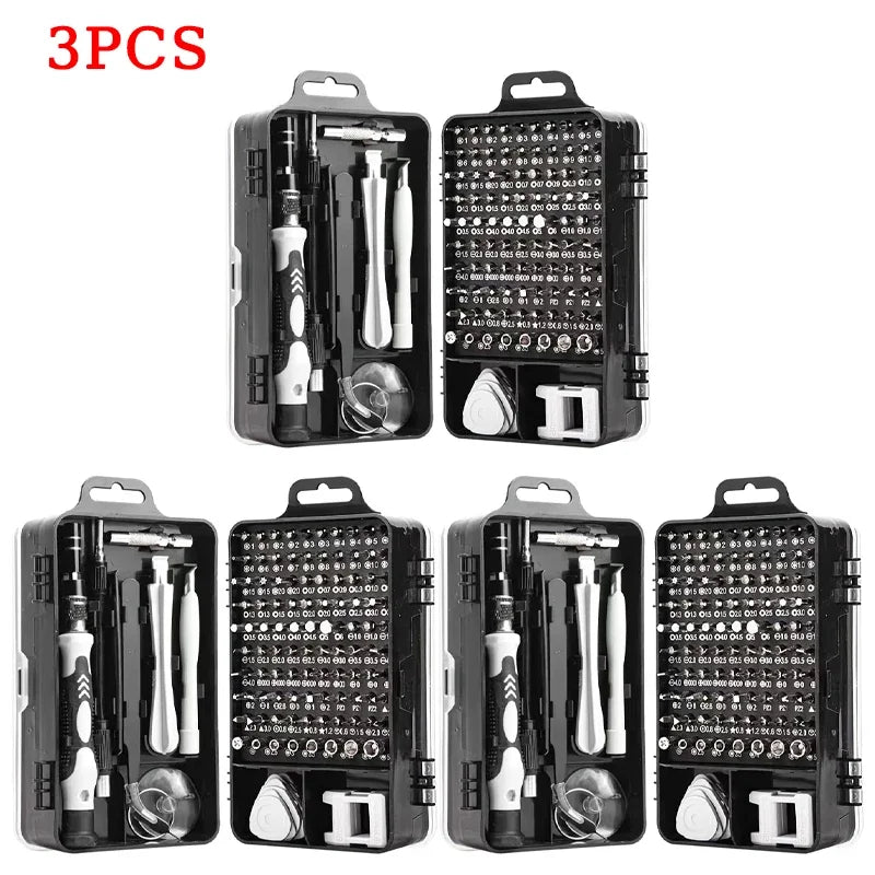 115 in 1 Screwdriver Set with Strong Magnetic High Hardness Multifunctional, and Versatile Disassembly Tools Special-shaped