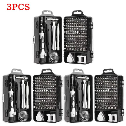 115 in 1 Screwdriver Set with Strong Magnetic High Hardness Multifunctional, and Versatile Disassembly Tools Special-shaped