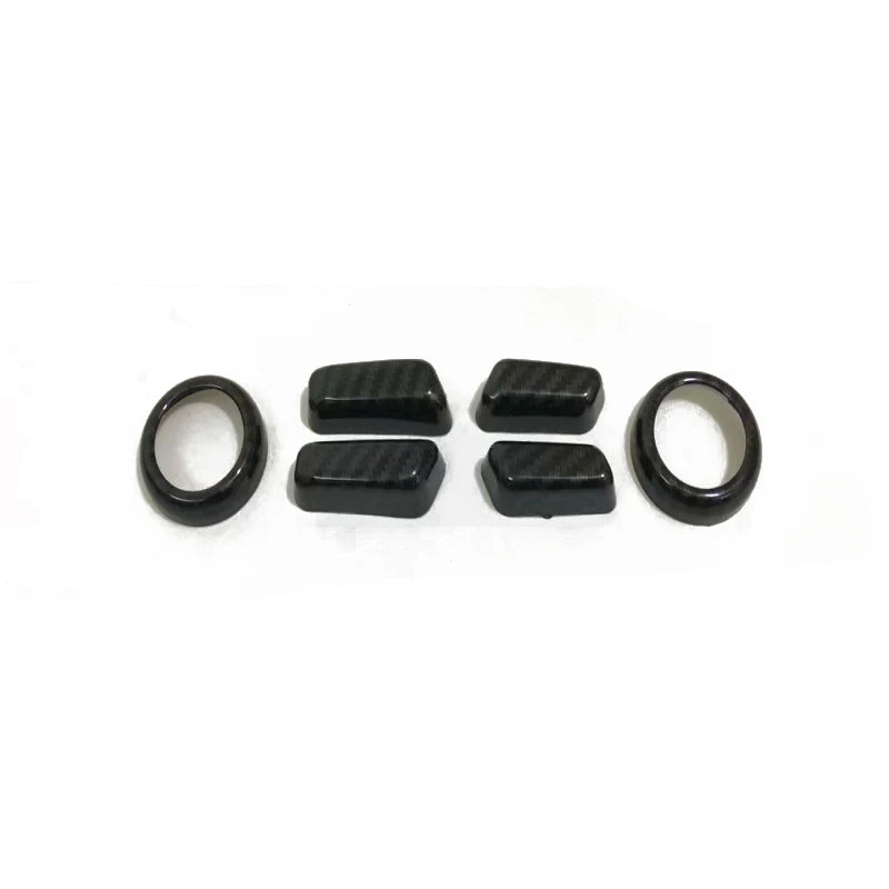 For Changan CS35 PLUS Accessories 2023-2025 ABS CarbonFiber Car Steering Wheel Button Cover Trim Steering Wheel Control Sticker