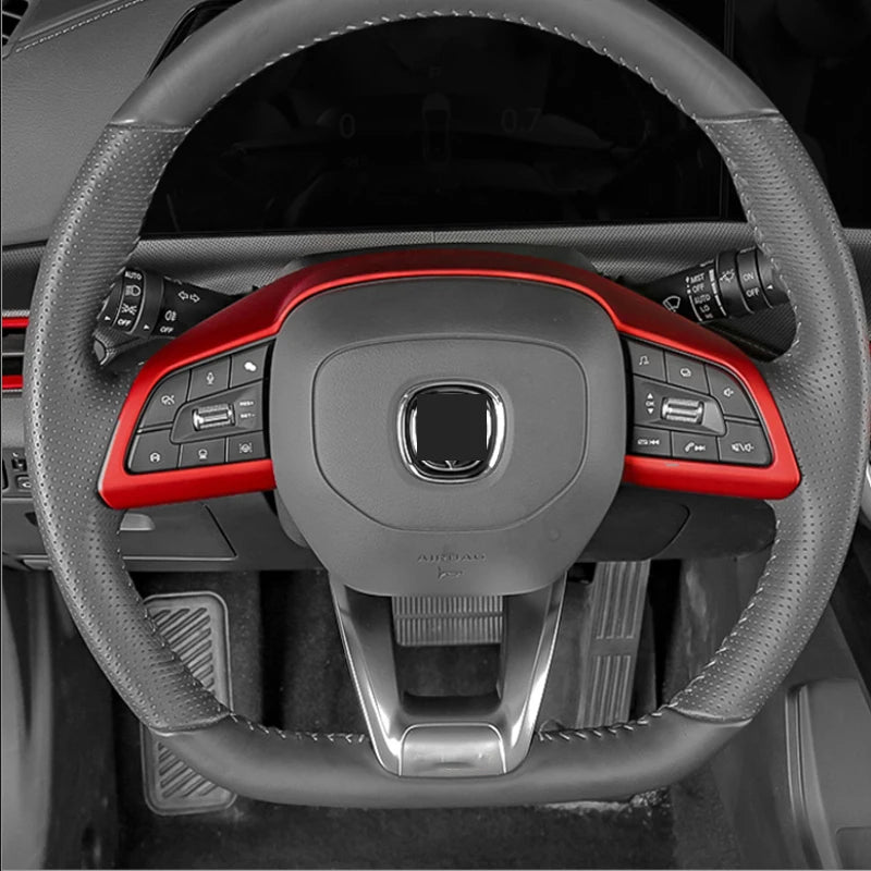 For Changan CS35 PLUS Accessories 2023-2025 ABS CarbonFiber Car Steering Wheel Button Cover Trim Steering Wheel Control Sticker