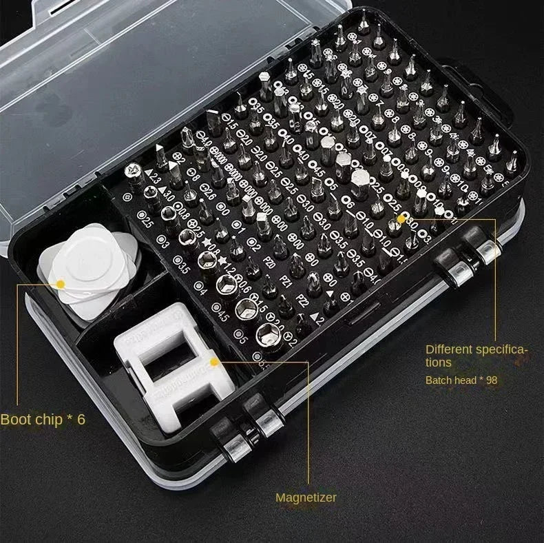115 in 1 Screwdriver Set with Strong Magnetic High Hardness Multifunctional, and Versatile Disassembly Tools Special-shaped